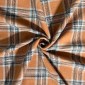 Checkered flannel in caramel brown