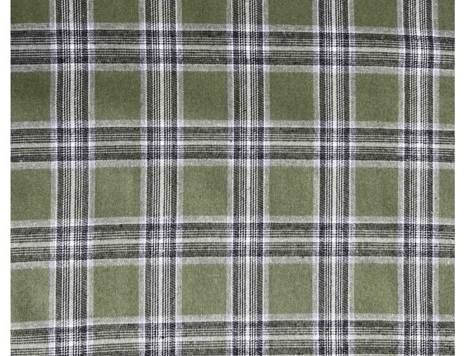 Checkered flannel, moss green internetu
