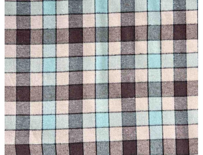 Checkered flannel, sand/mint internetu