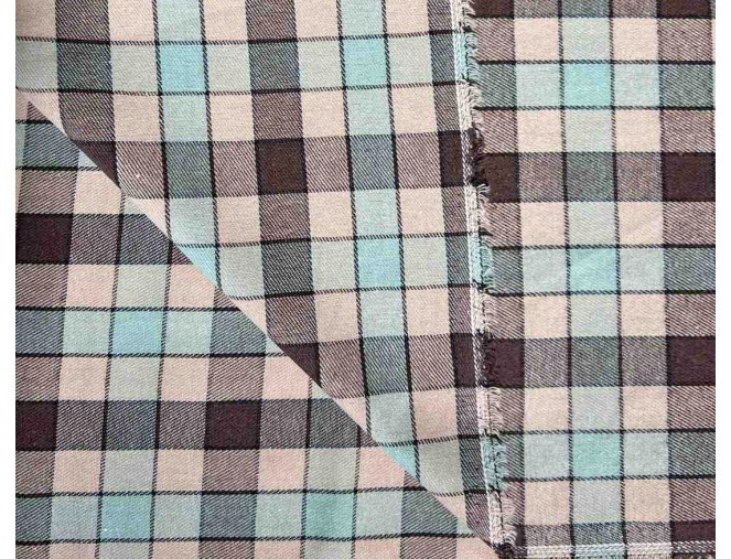 Checkered flannel, sand/mint pigiau