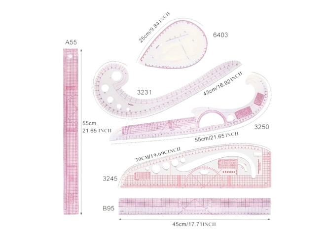 Set of drafting rulers pigiau