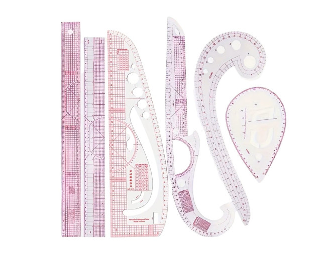 Set of drafting rulers