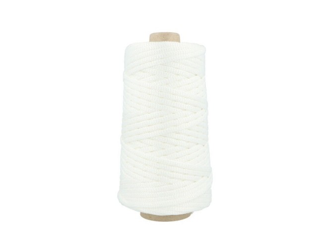 Makrame virvelė 5mm 100m Balta