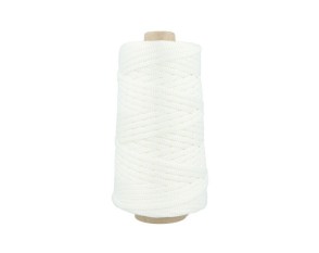 Makrame virvelė 5mm 100m Balta