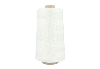 Macram&eacute; Cord, 5 mm, 100 m, White