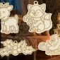 Mediniai kalėdiniai žaisliukai spalvinimui 24 vnt. pigiau