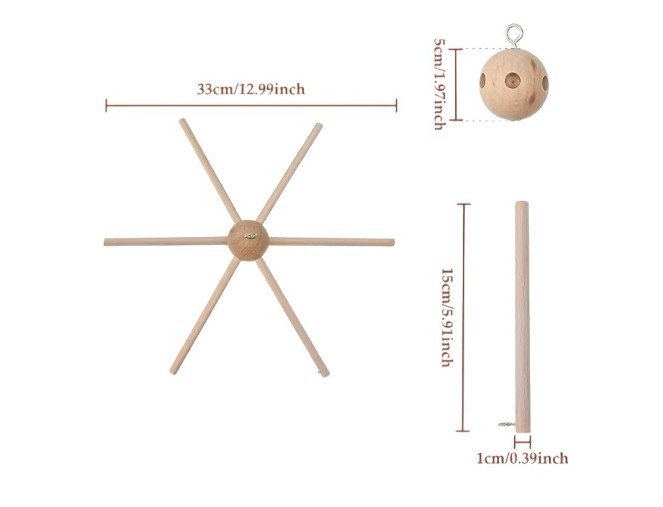 Wooden set for decorations internetu