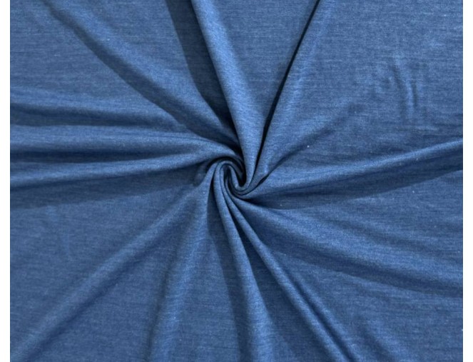 Merino wool knitwear, denim blue