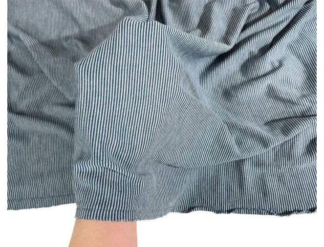 Merino vilnos trikotažas Mėlyni dryžiai pigiau