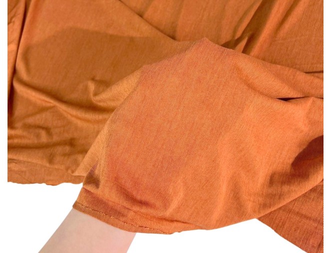Merino wool knitwear in caramel brown internetu