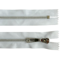 Metalinis užtrauktukas 16cm Baltas