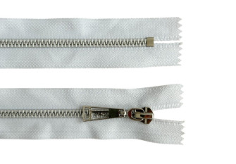 Metal zipper 16cm White