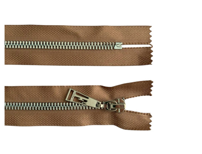 Metalinis užtrauktukas 16cm Šviesiai ruda