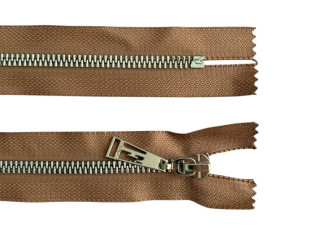 Metal zipper 16cm Light brown