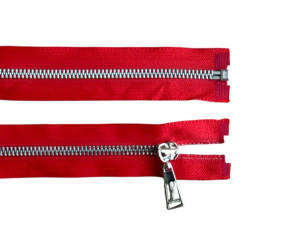 Metalinis užtrauktukas 16cm Raudonas