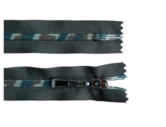 Metalinis užtrauktukas 16cm Tamsi chaki