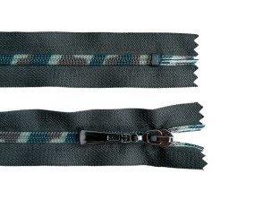 Metalinis užtrauktukas 16cm Tamsi chaki