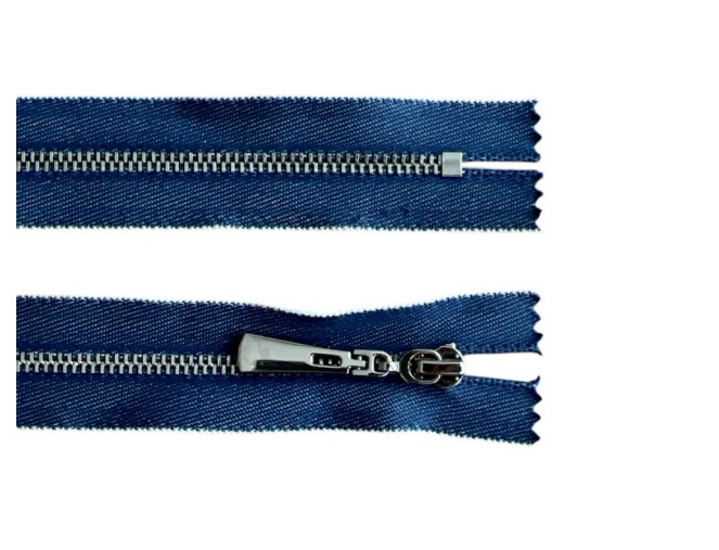 Metalinis užtrauktukas 16cm Tamsiai mėlynas