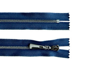 Metalinis užtrauktukas 16cm Tamsiai mėlynas