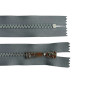 Metal zipper 60cm Gray
