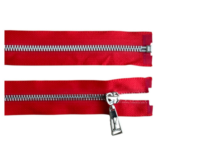 Metal zipper 60cm Red