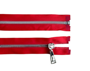 Metalinis užtrauktukas 60cm Raudonas