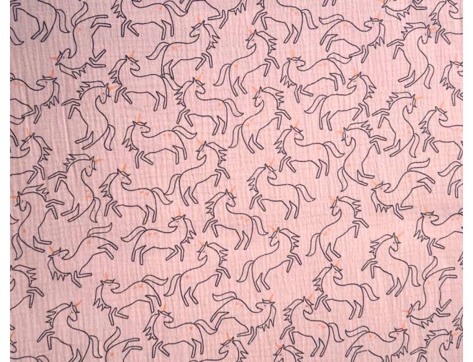 Muslin Unicorns in Ash Pink pigiau