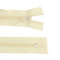 Non-detachable 3D zipper 40 cm Cream