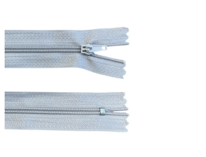 Neišsegamas 3d. užtrauktukas 40cm Šviesiai pilkas