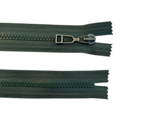 Plastic zipper 25cm Khaki