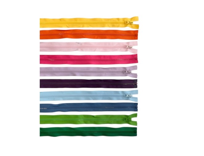 Set of plastic zippers, 40 cm, 10 pieces