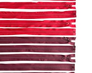 Set of plastic zippers, 50 cm, 10 pieces