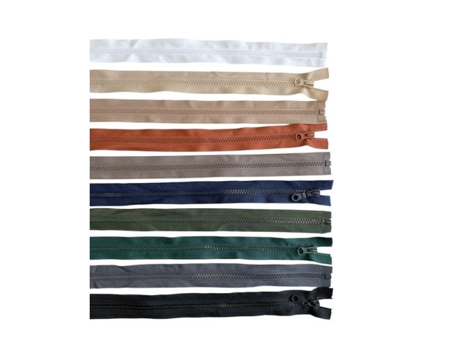 Set of plastic zippers, 55 cm, 10 pieces