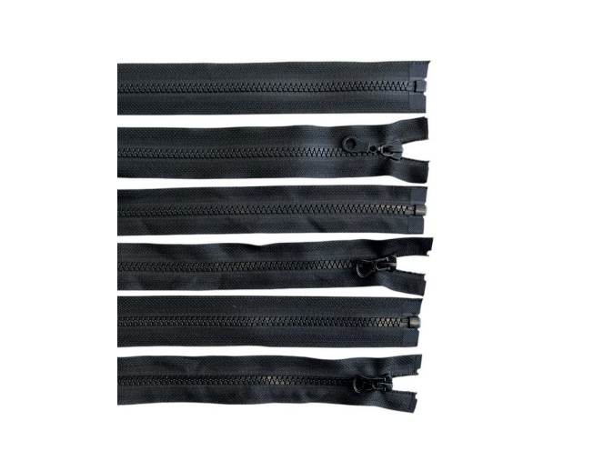 Set of plastic zippers, 55 cm, 10 pieces