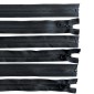 Set of plastic zippers, 55 cm, 10 pieces