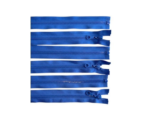 Set of plastic zippers, 55 cm, 10 pieces