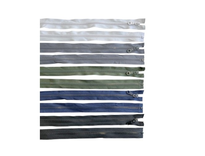 Set of plastic zippers, 55 cm, 10 pieces