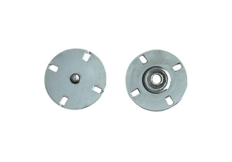 Sew-on metal press stud 25mm Silver