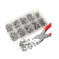 Rankinis presas spaudėms 9,5mm + 50vnt spaudžių