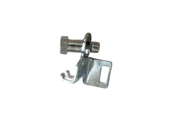Adjustable foot for sewing zippers