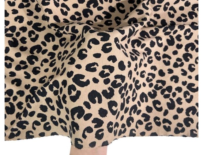 RIB Knitwear with Leopard Prints pigiau