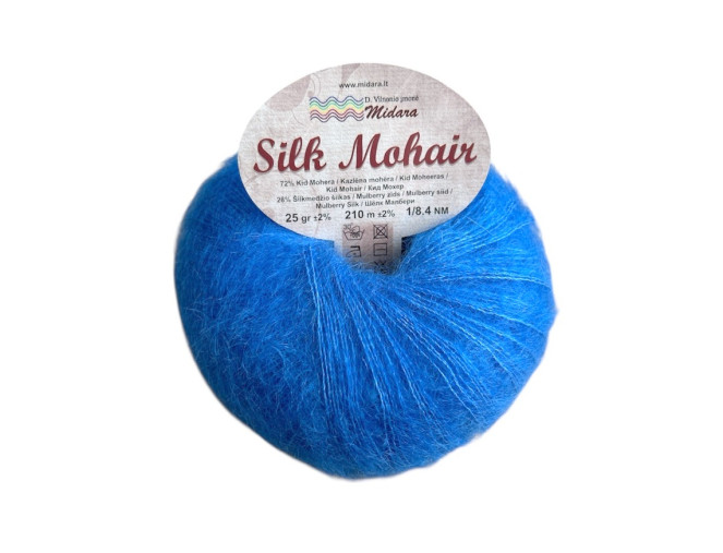 Silk mohair 520 Rugiagėlės mėlyna