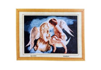 Siuvinėjimo paveikslas su siūlais 40x50cm Angeliukai