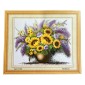 Embroidery Picture with Threads, 40x50 cm, Sunflowers