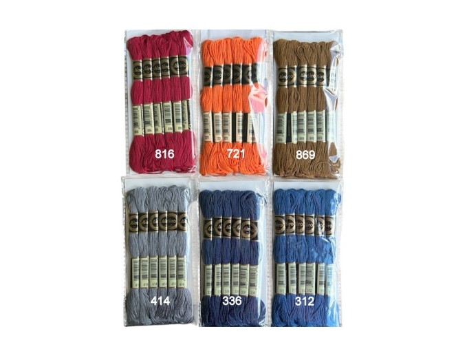 Embroidery thread Muline 8m | 54 colours pristatymas per 1-4 d.d.