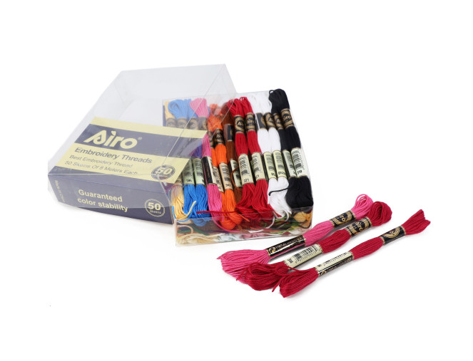 Siuvinėjimo siūlų rinkinys (50vnt)
