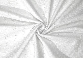 Embroidered Cotton, White