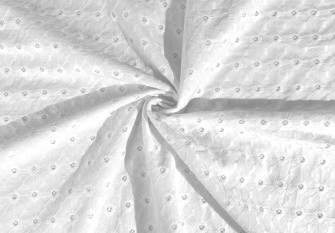 Embroidered Cotton, White
