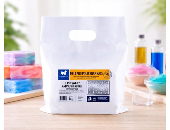 Clear soap base for soap bars (SLS-free) - Forbury 1-6-12 kg