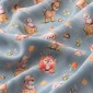 Softshell fabric: Forest Animals in Blue